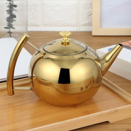 Thicker 304 Stainless Steel Water Kettle Hotel Tea Pot With Filter Hotel Coffee Pot Restaurant Induction Cooker Tea Kettle
