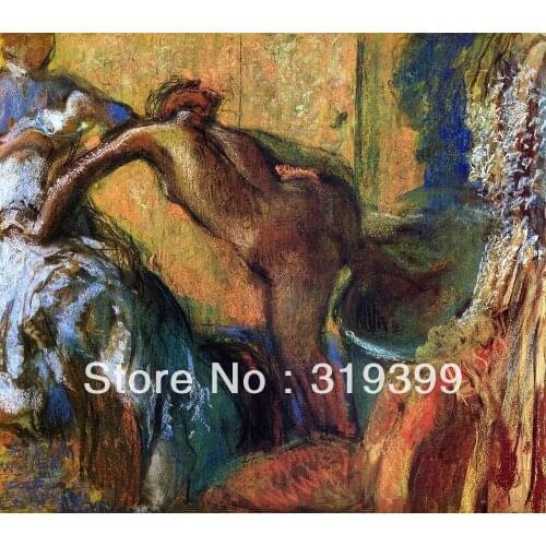 Oil Painting Reproduction on Linen Canvas,After the Bath 4 by edgar degas,Free DHL Shipping,handmade,Top Quality
