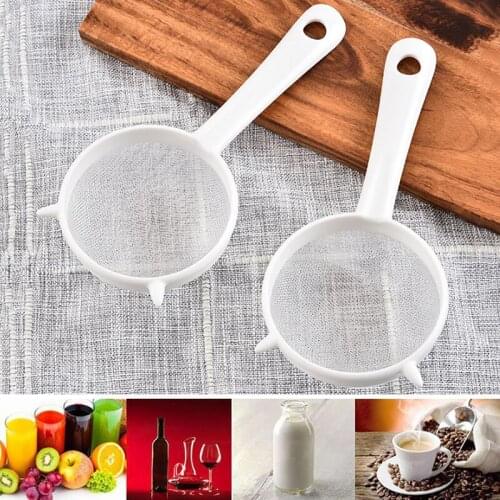 Handheld Plastic Screen Mesh Tea Leaf Strainer Mesh Filter Sieve Colander Filtering Food Tool Kitchen Accessories Gadgets