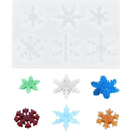 Snowflake Silicone Resin Mold for Christmas Decorating Tools DIY Jewelry Craft Making