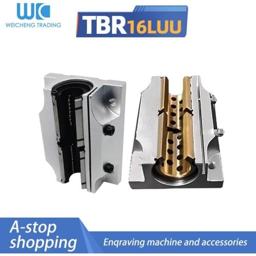 TBR16LUU aluminum block 16mm Linear motion ball bearing slide block for TBR16 16mm linear guide rail cnc parts