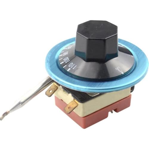 30-110 degree Celsius Adjustable NC Temperature Switch Capillary Thermostat 16A with 2 terminals temperature rotary switch