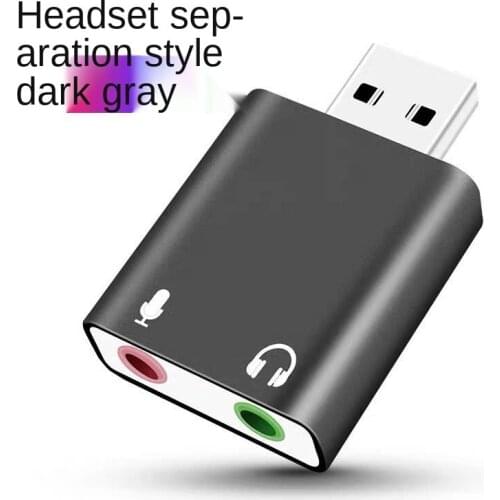 USB Sound Card USB To 3.5mm Audio Earphone Adapter External Sound Card 7.1 Audio Card for Mic Headphone Computer PC