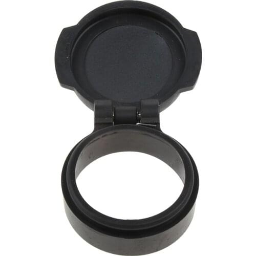 28mm Flip-open Dustproof Cover Flip Lens Cap for Telescope PVC Plastic Black