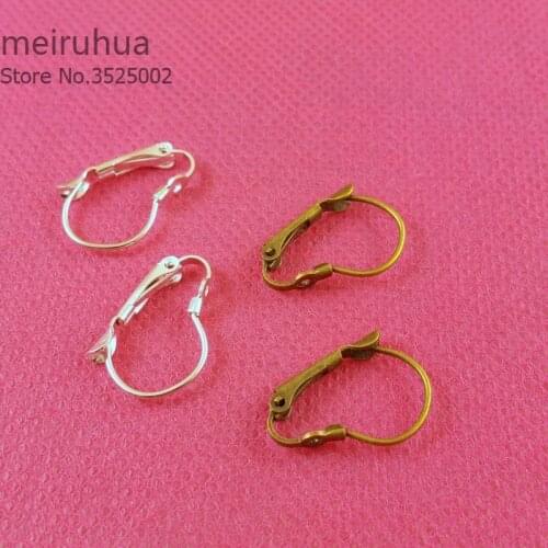 50pcs /lot 12*20mm Jewelry Findings French Leverback Ear Wire Earring Hook Back Earring Stopper