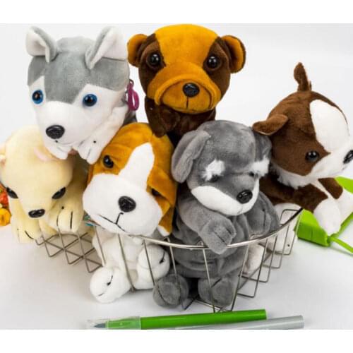 1pcs Creative Cartoon Plush Toy Pet Dog Shape Pencil Case Makeup Bag Coin Pouch Purse Stationery Girls School Supplies