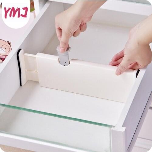 1pc Telescopic Storage Organizer Drawer Partitions Household Creative ABS DIY Wardrobe Socks Spacer Classified Separator Plate