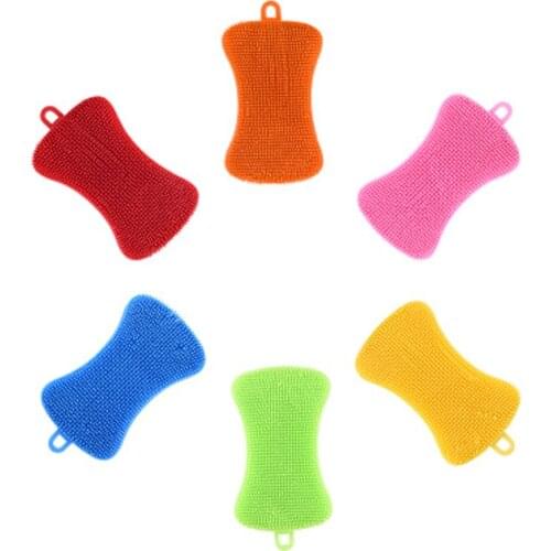 1pcs Universal Bowl Brushes Silicone Brush Gel Wash Multipurpose Antibacterial Smart Sponge Cleaning Dish Hfing Kitchen Tools