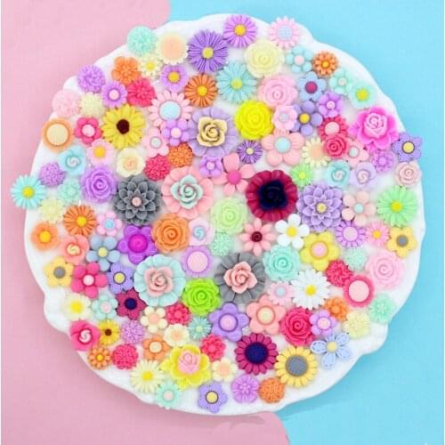 10 Pcs Mini Flower DIY Resin Filling Accessory for Phone Case Decoration Miniature Resin Candy Chocolate