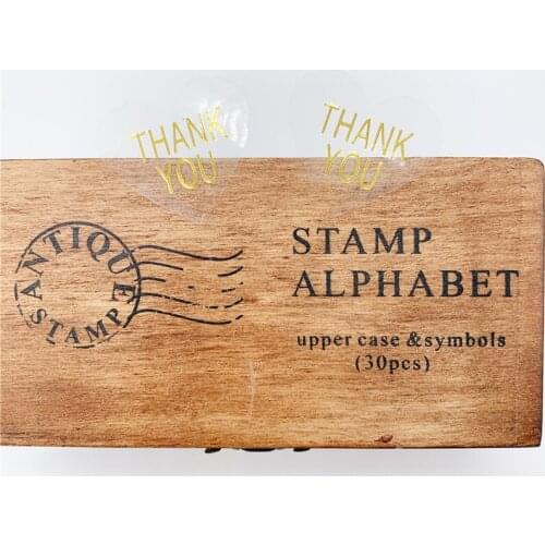 1000pcs/lot Hot Stamp Transparent Design Stationery Supplies Thank You Sealing Stickers With Heart Cookie Candy Gift