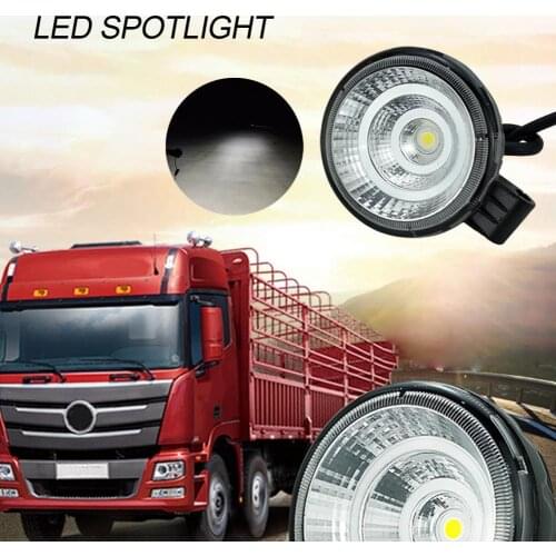 2Pcs DC12V 12W Bright Waterproof Truck Reversing Lamp LED Work Light Spotlight