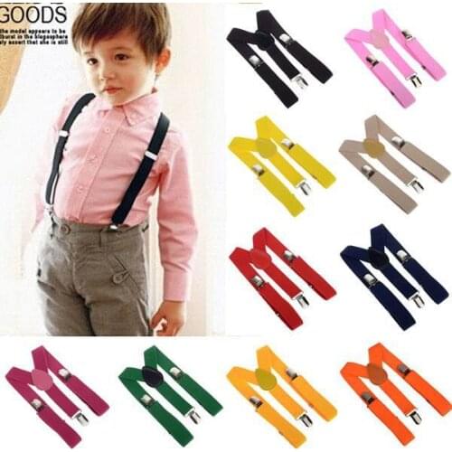 2018 Unisex Kids Boy Girls Clip-on Suspenders with Adjustable Elastic Braces Children Apparel Accessories Sfcxo Party decoratio