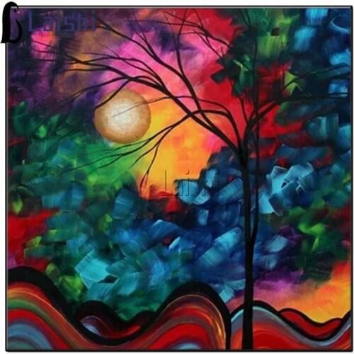 Full Square Round Drill DIY Diamond Painting Abstract graffiti Handicraft Colorful Trees Embroidery Cross Stitch Home Decor Gift