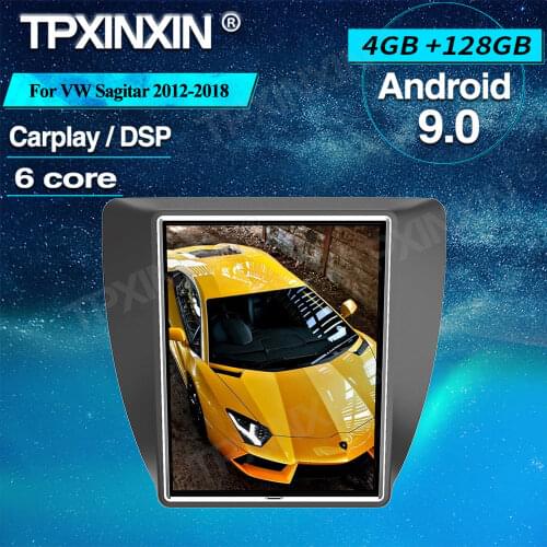 Tesla Style Carplay 128G Android 9 Car GPS Navigation For Volkswagen Sagitar 2012-2018 Multimedia Player Autoradio Audio Stereo