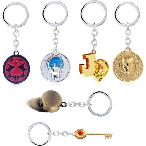 JOJOS BIZARRE ADVENTURE Keychain Metal KILLER QUEEN Keyring Holder Higashikata Josuke Women Men Jewelry llaveros