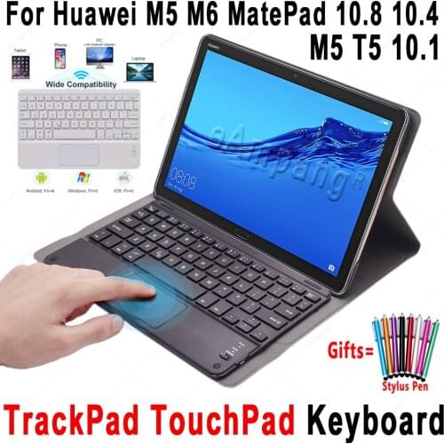 TouchPad Keyboard Case for Huawei Mediapad M5 T5 10.1 M6 10.8 lite MatePad Pro 10.8 10.4 T 10s T10s Case TrackPad Keyboard Cover