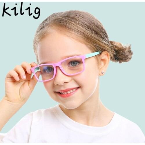 Glasses Kids Blue Light Anti Glare Filter Children Eyeglasses Girl Boy Optical Frame Blocking Clear Lenses UV400 3-13 2019