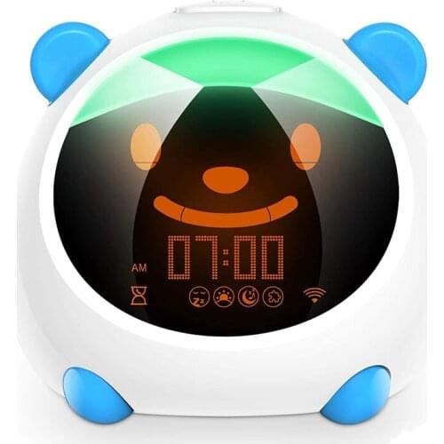 Kids Alarm Clock, WiFi Smart Time to Wake Alarm Clock for Kids, Childrens Trainer, Night Light Sleep Sounds Machine