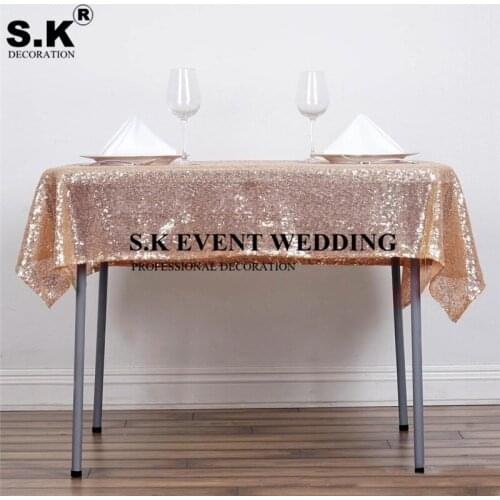 Nice Looking Square Sequin Table Cloth Glitter Tablecloth For Wedding Event Decoration