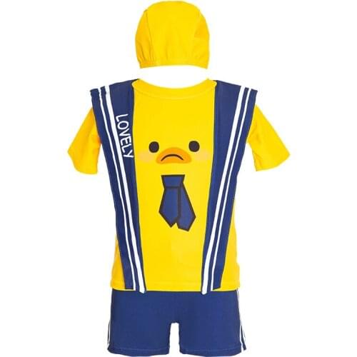 Girls and Boys Swimwear Children Two-pieces Suits Kids Bathing Suit Lovely Tankini With a Swimming Cap