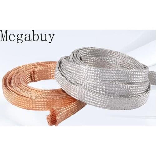Copper braided ground wire 6/10/25/35/50 m2 copper stranded soft bare copper wire 1 m tin-plated flat conductive tape