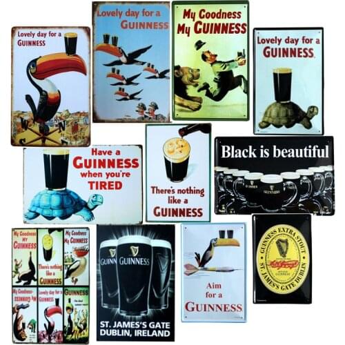 Lovely day for a Guinness Metal Painting Retro Sign Wall Bar Home Art Decor Cuadros 30X20CM A-5820
