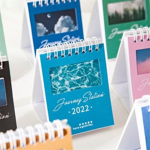 2022 Cartoon Cute Desk Calendar Desktop Decoration Ins Creative Mini Learning Planner Agenda Organizer Calendar Monthly Calendar