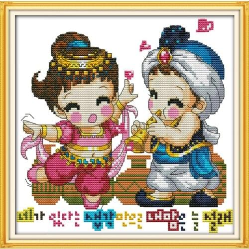 Love melody cross stitch kit cartoon 11ct count print canvas stitches embroidery DIY handmade needlework plus