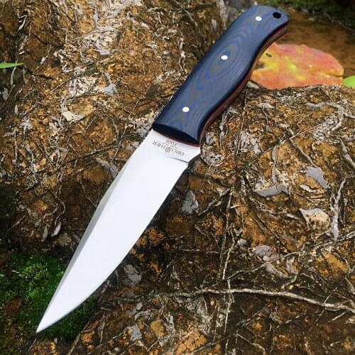 [Brother F008] High 61 hardness D2 Knife Full-Tang outdoor survival Fixed Blade Straight Edge Hunting Rescue Tactical EDC Tool