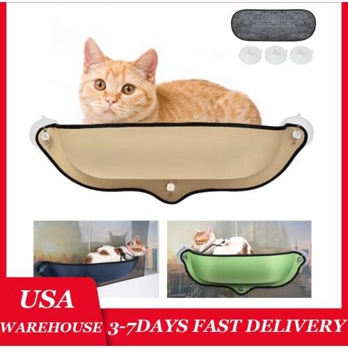 Cat Hammock Pet Hanging Beds Cat Sunny Seat Window Mount Pet Cat Hammock Chair Cat Pet Bed Shelf Seat Beds Warm Ferret Cage