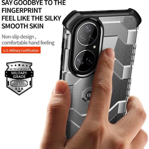 Huawei P50 Pro Wlons Military Explorer Anti Falling Certification Case for Huawei P50Pro JAD-AL50 Full-Body Rugged Shield Cover