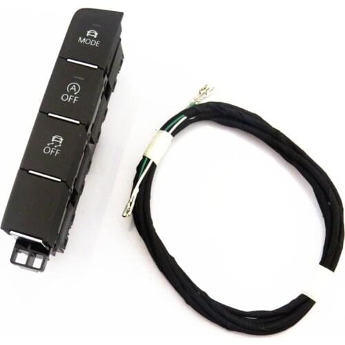 SCJYRXS Original Driver Master Start Stop Anti-slide Multi-Mode Switch Button+Cable Harnes For Passat B7 B8 3G CC 3GD 927 137 A