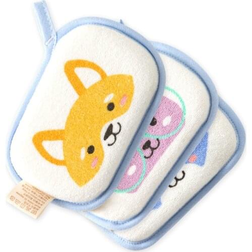 Cute Cartoon Baby Bath Brush Cotton Rubbing Body Wash Child Brush Infant Body Care Super Soft