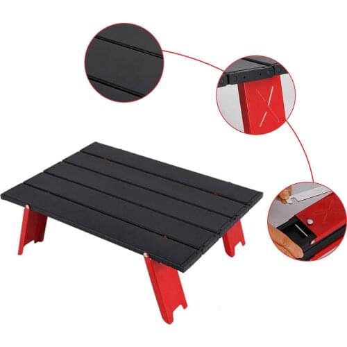 Mini Folding Table Outdoor Aluminum Alloy Lightweight Camping Table Portable Utility Table For Picnic Travel Laptop New Arrival