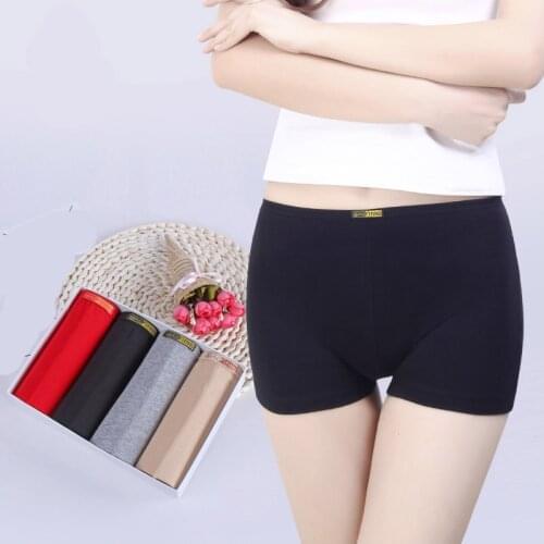 Big size cotton boyshort M-3XL Women Panty Cute Lingerie Women Briefs Boxer Solid Cotton Breathable Girl Briefs Shorts Underpant