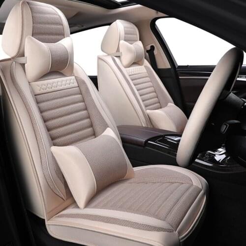 ZHOUSHENGLEE Universal Flax Car Seat covers for Chevrolet Aveo Captiva Sonic Sail Spark Blazer Cruze Camaro Equinox Cavalier