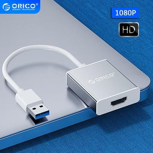 ORICO USB 3.0 to HDMI-Compatible Adapter 1080P HD VGA Cable Game TV Projector Audio Video Converter USB HUB For MacBook Laptop