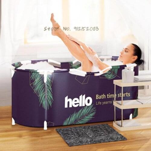 Bath Bucket Adult Folding Household Bath Bucket Mandarin Duck Bathtub Adult Thickened Plus Large Full Body Bathtub Bath Bucket