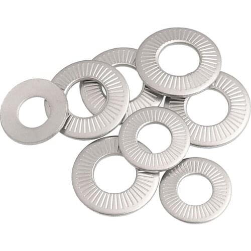 5/10PCS Self Serrated Safety Washers Stainless Steel 304 Type Disc Spring Locking