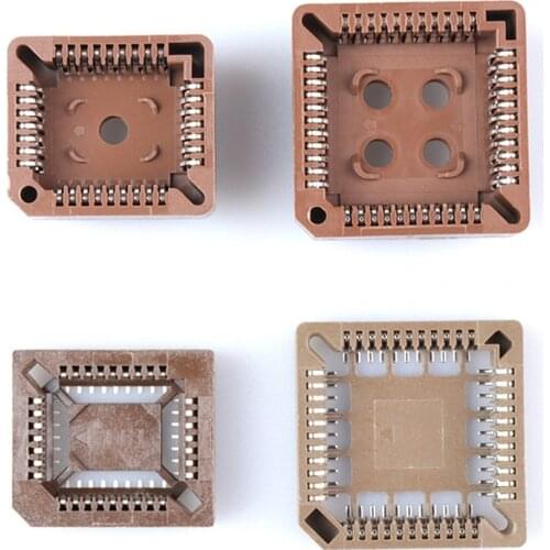50pcs PLCC IC Socket 20P 28P 32P 44P 52P 68P 84P PLCC44 PLCC28 PLCC20 PLCC32 PLCC52 PLCC68 PLCC84 SMD DIP Adaptor PLCC Converter
