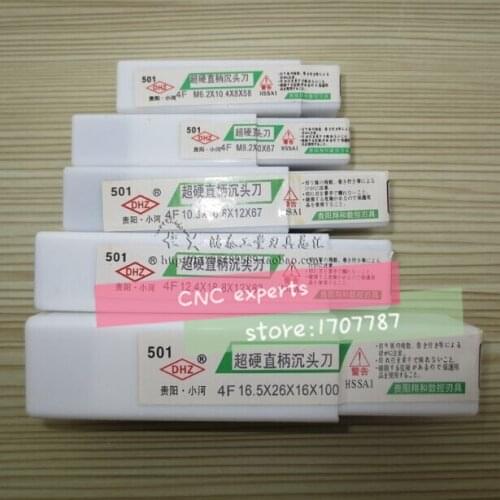 6pcs 4 Flute AL HSS Counterbore End Mill M6-M8-M10-M12-M14-M16 metric Endmill/sink holes drilling head milling cutter