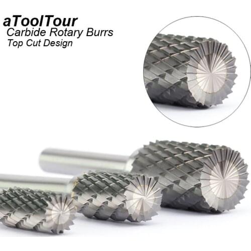 Top Cut Style A Carving Grinder Abrasive Tools Tungsten Steel Rotary File Carbide Burr Milling Cutter Drill For Metal 3-16mm