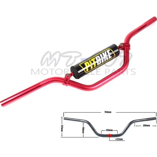 Aluminum 750mm Fits for 7/8" 22mm Motorcycle Handlebar Middle for Made in China Dirt Pit Bike ATV Quad Motor Parts