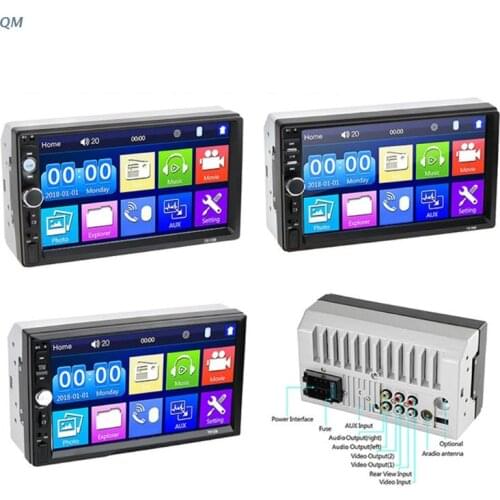 13MF Car Multimedia Player High Definition 7010B 7012B 7018B Mp5 FM Rear Display Phone Bluetooth-compatible Interconnection
