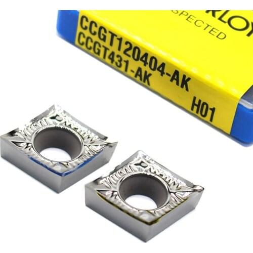 CCGT120404 AK H01 CCGT 120404 Aluminum Cutter Blade Turning Tool Insert Cutting Tool Turning Tool CNC Tools AL +TIN Alloy Wood