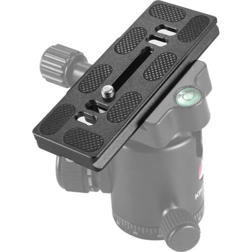 Black Metal PU-100 Universal Quick Release Plate with 1/4" Screw Mount Fits Arca-Swiss Standard QR plates for Tripod Ballhead