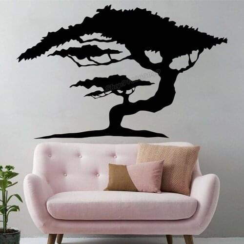 Trees Wall decal Wood decal Branch Forest Grove Brushwood Coppice Wall Sticker Vinyl Decal Home Room Decoration Sticker B283