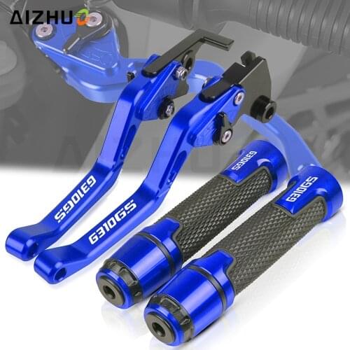 FOR BMW G310GS G310 GS 2017 2018 2019 2020 Motorcycle CNC Adjustable Brake Clutch Levers Hand Grips Ends Handlebar G 310GS Logo