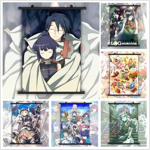 Home Decor Canvas Pictures Log Horizon Akatsuki Poster Print Wall Art Plastic Scroll Anime Hanging Painting Bedside Background