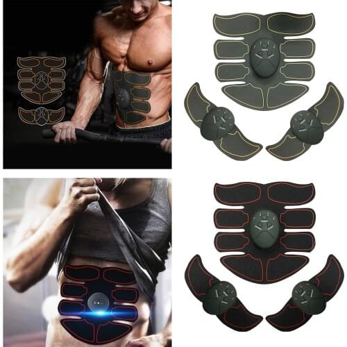 Abdominal Muscle Stimulator Trainer Battery Powered Abs Fitness Equipment Training Gear Muscles Electrostimulator Toner Massage